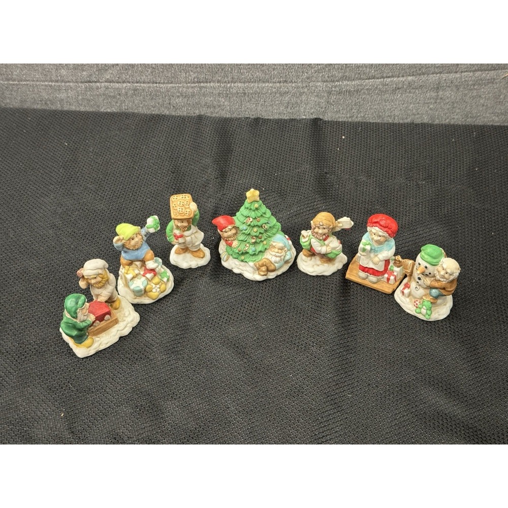 Vintage‎ Miniature Christmas Figurines, (Lot Of 7) Mercuries USA, 1991.